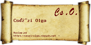 Csúzi Olga névjegykártya