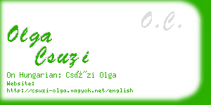 olga csuzi business card